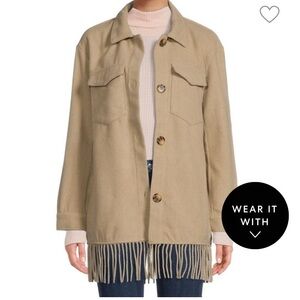 Fringe Trim Shacket (M)